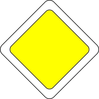 О чем информирует вас данный дорожный знак с желтым фоном