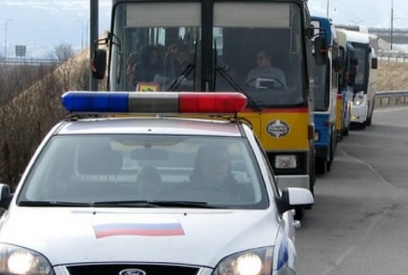 Сопровождение ГИБДД перевозки детей в автобусах